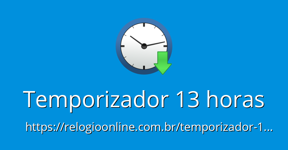 Temporizador 13 horas - Temporizador online (timer)