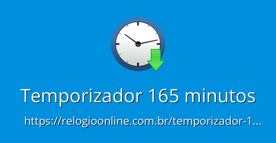 Temporizador 165 Minutos - Temporizador Online (timer)