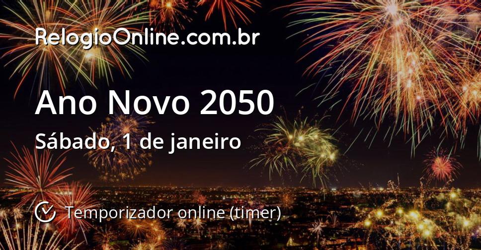 Ano Novo 2050 - Temporizador online (timer) 