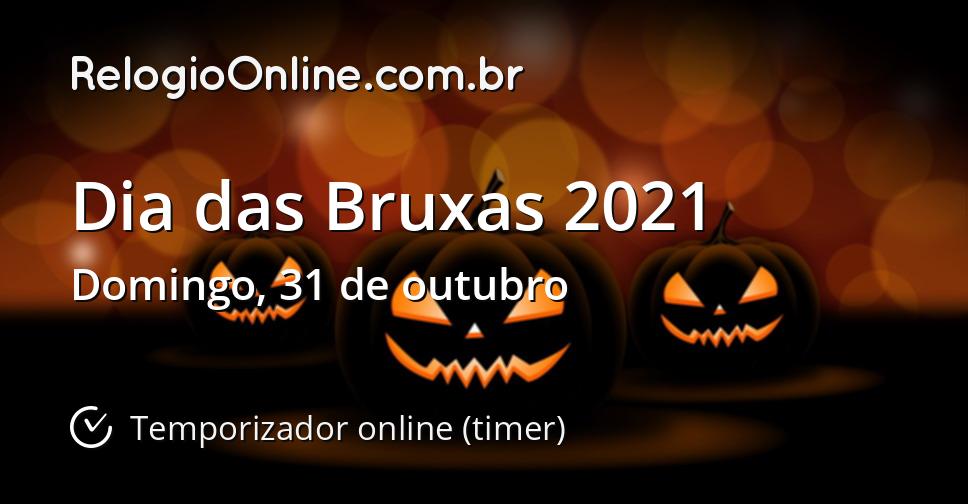 Dia das Bruxas 2021 - Temporizador online (timer) - RelogioOnline.com.br