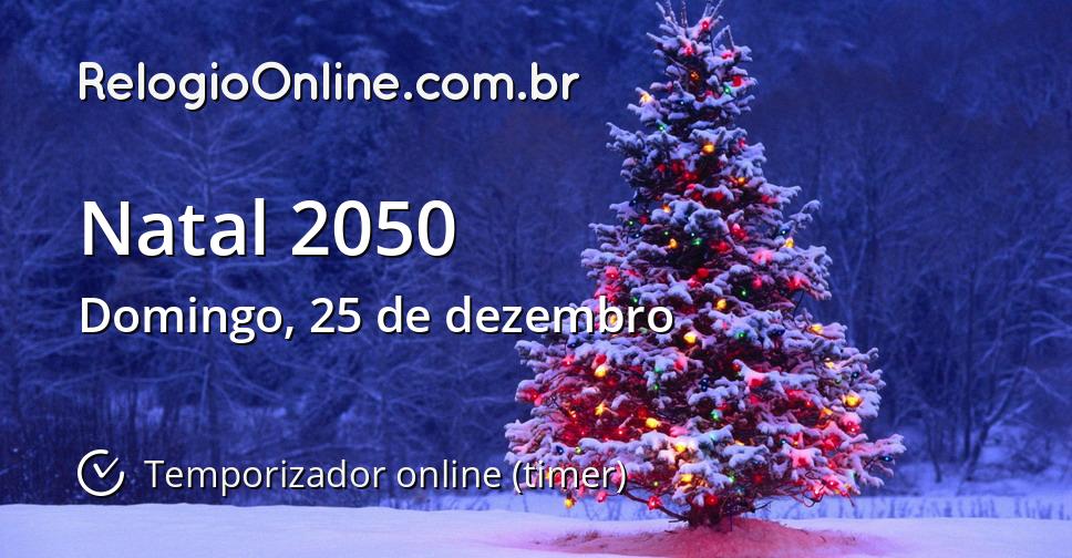 Natal 2050 - Temporizador online (timer) 
